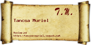 Tancsa Muriel névjegykártya